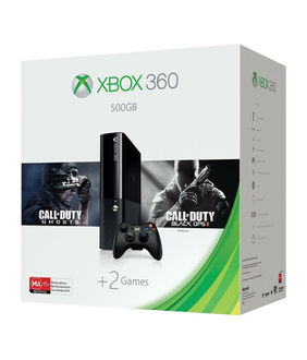 Microsoft Xbox 360 500GB Call of Duty Ghosts and Black Ops II Bundle