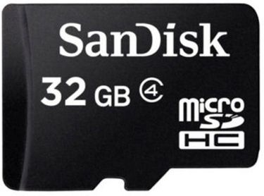 SanDisk 32GB MicroSDHC Class 4 (4MB/s) Memory Card