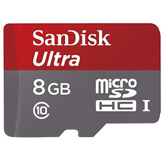 SanDisk Ultra 8GB MicroSDHC Class 10 (48MB/s) UHS-1 Memory Card (With Adapter)