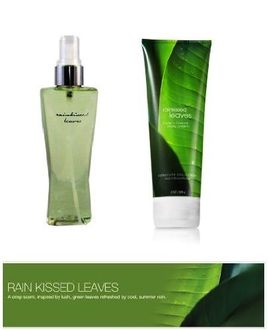 Bath & Body Works Rainkissed Leaves Gift Set (Body Cream, Body Mist)