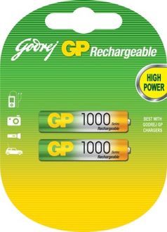 Godrej GP AAA 1000 mAh (2 Pcs) Rechargeable Battery