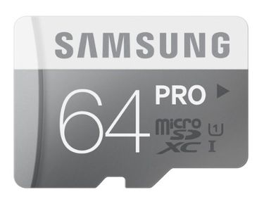 Samsung Pro 64GB MicroSDHC Class 10 (90MB/s) UHS-1 Memory Card (With Adapter)