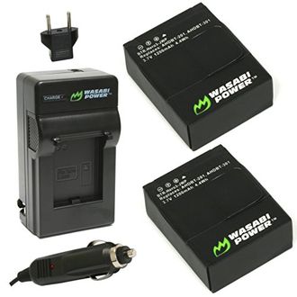 Wasabi Power KIT-BTR-Hero3-LCH-Hero3-01 Charger & Batteries Kit (2 Batteries)
