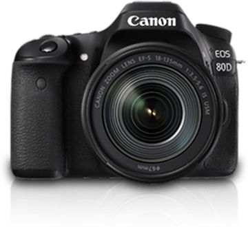 Canon EOS 80D DSLR (with 18-135mm IS USM Lens)