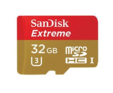 SanDisk Extreme 32GB MicroSDHC Class 10 (90MB/s) UHS-1/U3 Memory Card (With Adapter)