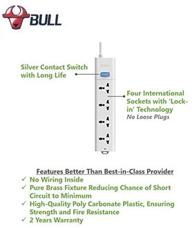 Bull GNIN-S1040 4 Way Extension Socket