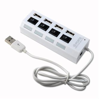 Terabyte 4 Port USB 2.0 Usb Hub (with Independent Switches)