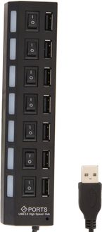 Technotech (TT-USBHUB-7P) 2.0 7 Ports USB Hub (With Switches)