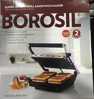 Borosil Super Jumbo BGRILLSS23 Grill Sandwich Maker