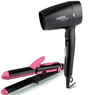 Nova NHC-820 Straightener And NHP-8102 Hair Dryer