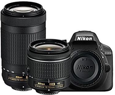 Nikon D3300 DSLR (with 18-55mm and 70-300mm VR Lenses)