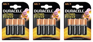 Duracell AA Alkaline Battery With Duralock Technology (12 Pcs)