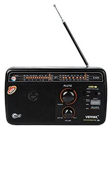 Vemax Pluto 5-Band USB Portable FM Radio (With Remote & Charger)