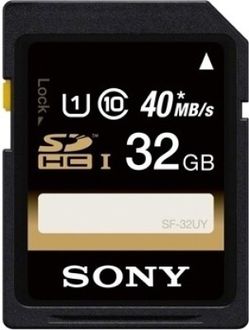 Sony SF-32UY 32 GB 40MB/s UHS-1 Class 10 SDHC Memory Card