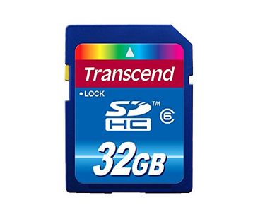 Transcend 32GB Class 6 SDHC Memory Card