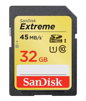 Sandisk 32GB (Class 10) 45MBps SDHC Extreme Memory Card