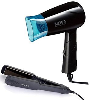 Nova Combo of NHT-8100 Hair Dryer And NHS-860 Hair Straightener