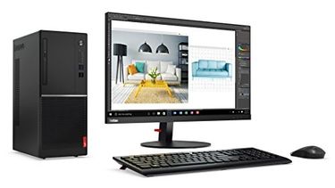 Lenovo V520 Slim Tower(10NNA01UIG) (Intel i5 7th Gen,4GB,1TB,Win 10 Pro) Desktop (With Monitor)