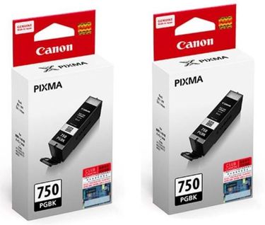 Canon Pixma 750 Black Ink Cartridge (Twin Pack)