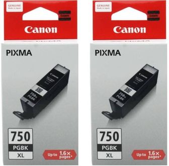 Canon Pixma 750XL Black Ink Cartridge (Twin Pack)
