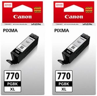 Canon Pixma 770XL Black Ink Cartridge (Twin Pack)