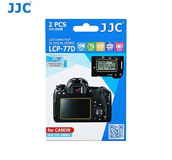 JJC LCP-77D 2Kits PET Ultra Thin LCD Optical Glass Screen Protector