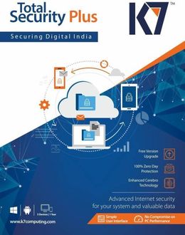 K7 Total Security Plus 4 PC 1 Year Antivirus