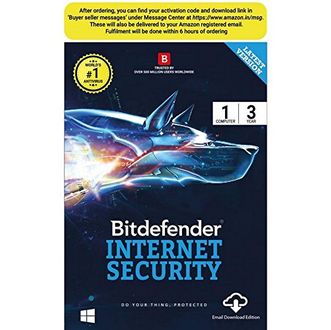 Bitdefender Internet Security 2017 1 PC 3 Year Antivirus (Key)