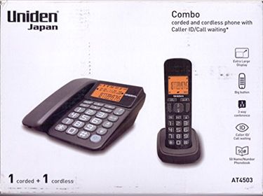 Uniden AT4503 Corded And Cordless Landline Phones