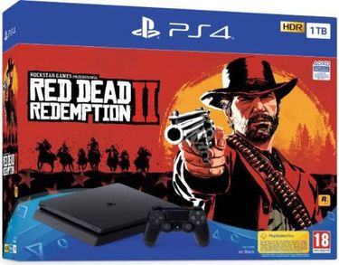 Sony PS4 Slim 1TB Gaming Console (With Red Dead II Redemption)