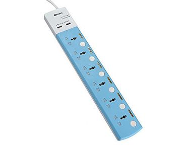 Koryo KPB602US 6 Socket Spike Surge Protector (1.5m) With 2 USB