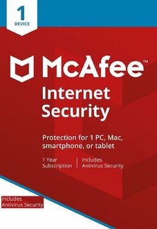 McAfee Internet Security 2018 1 PC 1 Year Antivirus