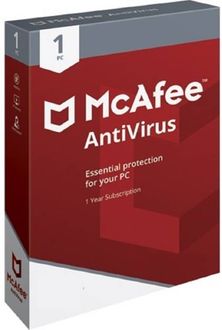 McAfee Antivirus 2018 1 PC 1 Year