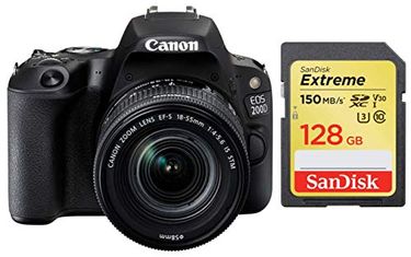 Canon EOS 200D DSLR Camera (EF-S 18-55mm IS STM and EF-S 55-250mm IS STM Kit Lens)