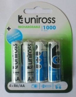 Uniross 1000 mAh Ni-Mh AA Rechargeable Battery